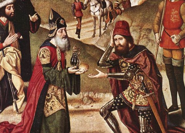 Abraham and Melchisedek by Dieric Bouts, the Older Abraham and Melchisedek by Dieric Bouts, the Older