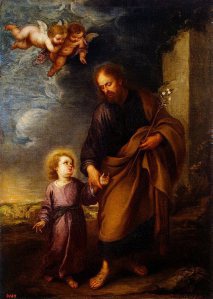 St. Joseph Holding Hands with the Child Jesus
