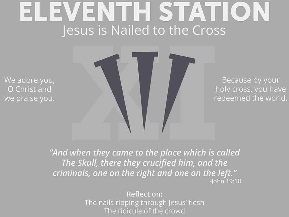 An Illustrated Guide to The Stations of the Cross - Eleventh Station