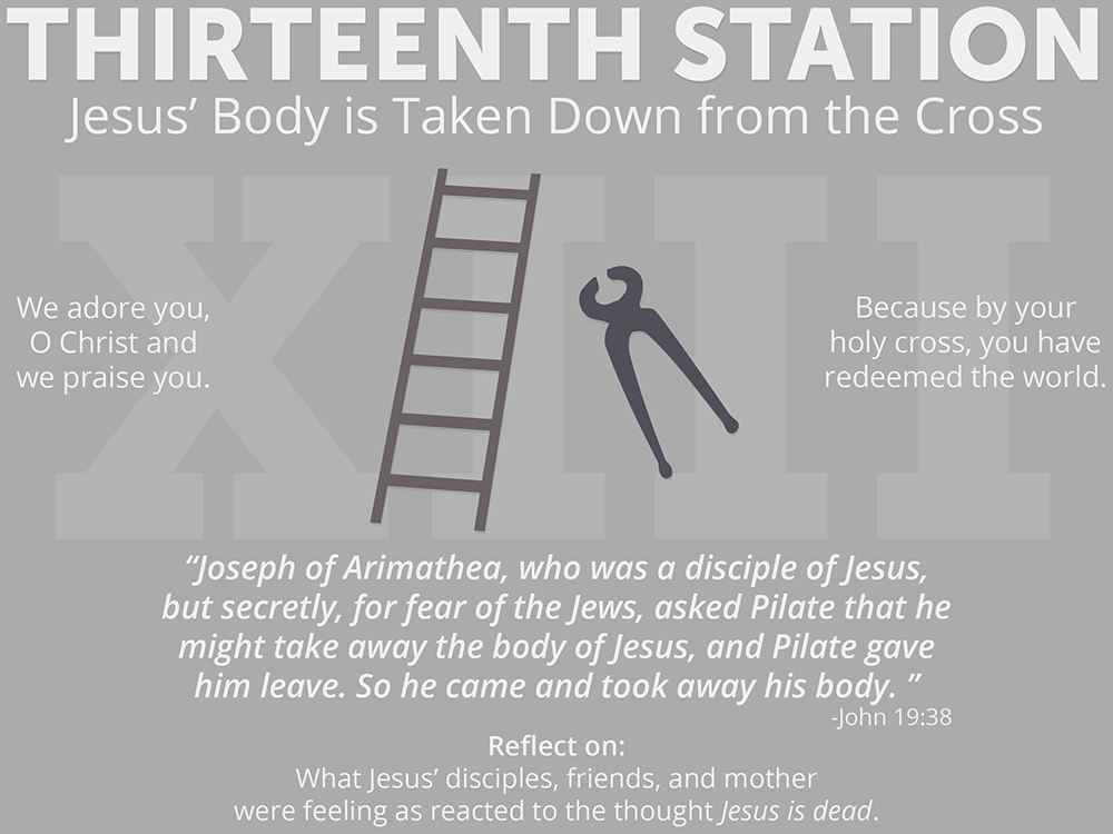 An Illustrated Guide to The Stations of the Cross - Thirteenth Station