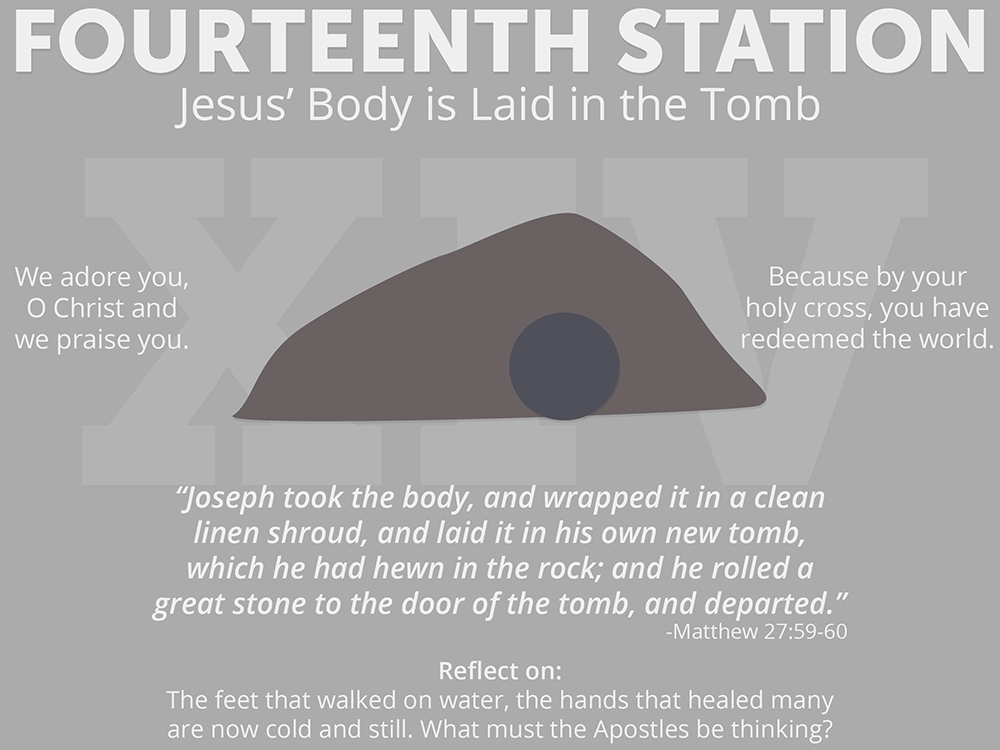 An Illustrated Guide to The Stations of the Cross - Fourteenth Station