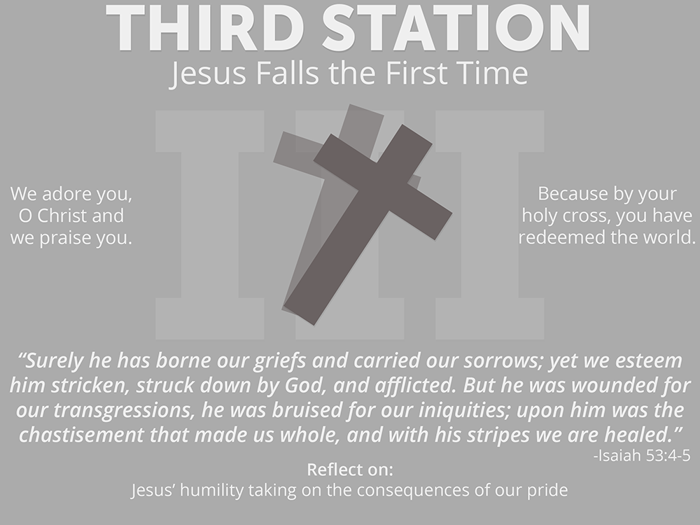 An Illustrated Guide to The Stations of the Cross - Third Station