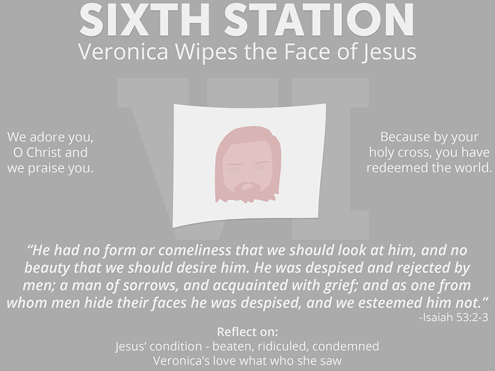 An Illustrated Guide to The Stations of the Cross - Sixth Station