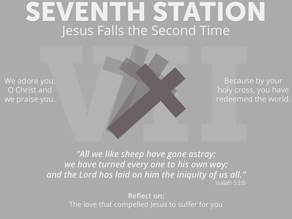 An Illustrated Guide to The Stations of the Cross - Seventh Station