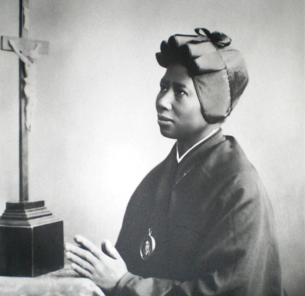 St. Josephine Bakhita Kneeling in Prayer