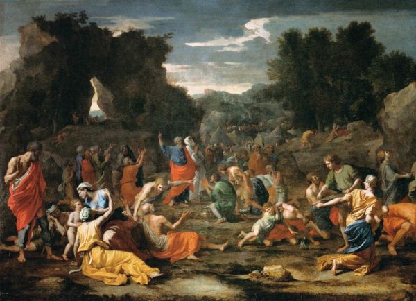 The Israelites Gathering Manna in the Desert by Nicolas Poussin The Israelites Gathering Manna in the Desert by Nicolas Poussin