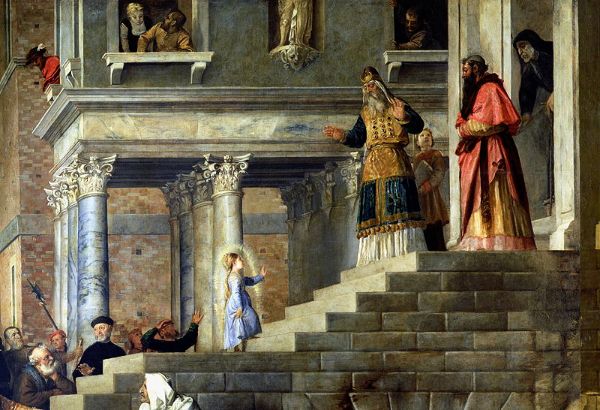 The Presentation of the Virgin Mary in the Temple of Jerusalem by Titian (c. 1534 - c. 1538)